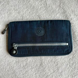 Kipling Blue Zip Up Money World Wallet